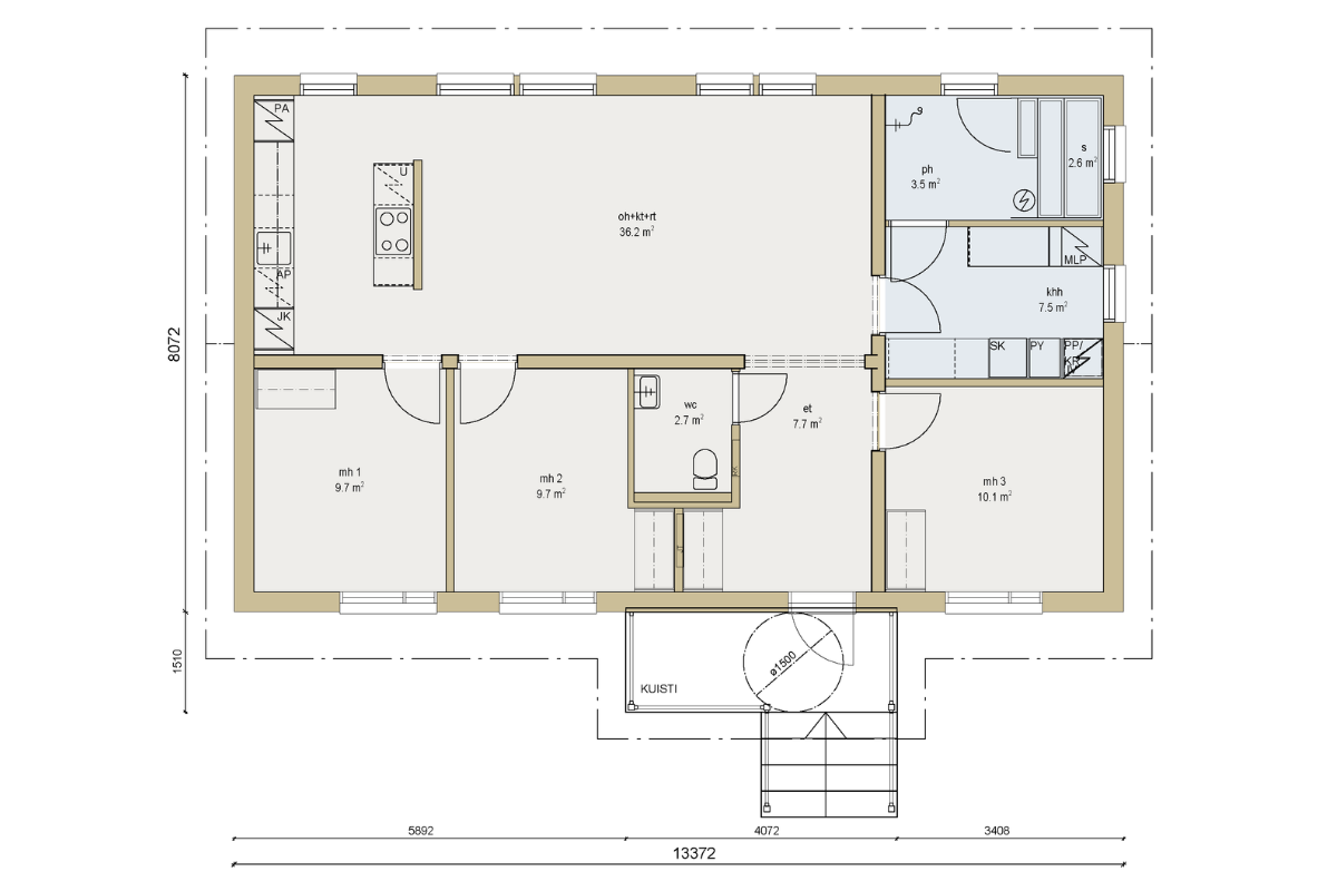 NopsaKoti Iiris - Pohjapiirros