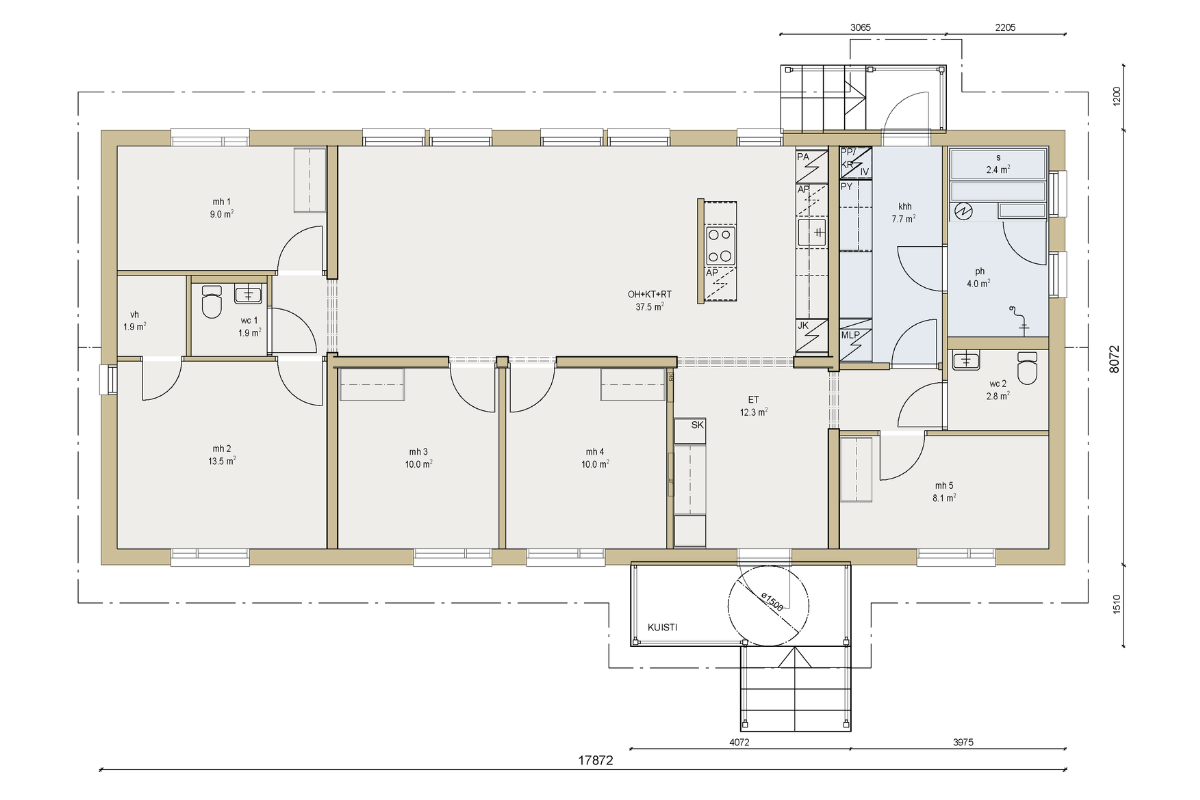 NopsaKoti Jasmiini - Pohjapiirros