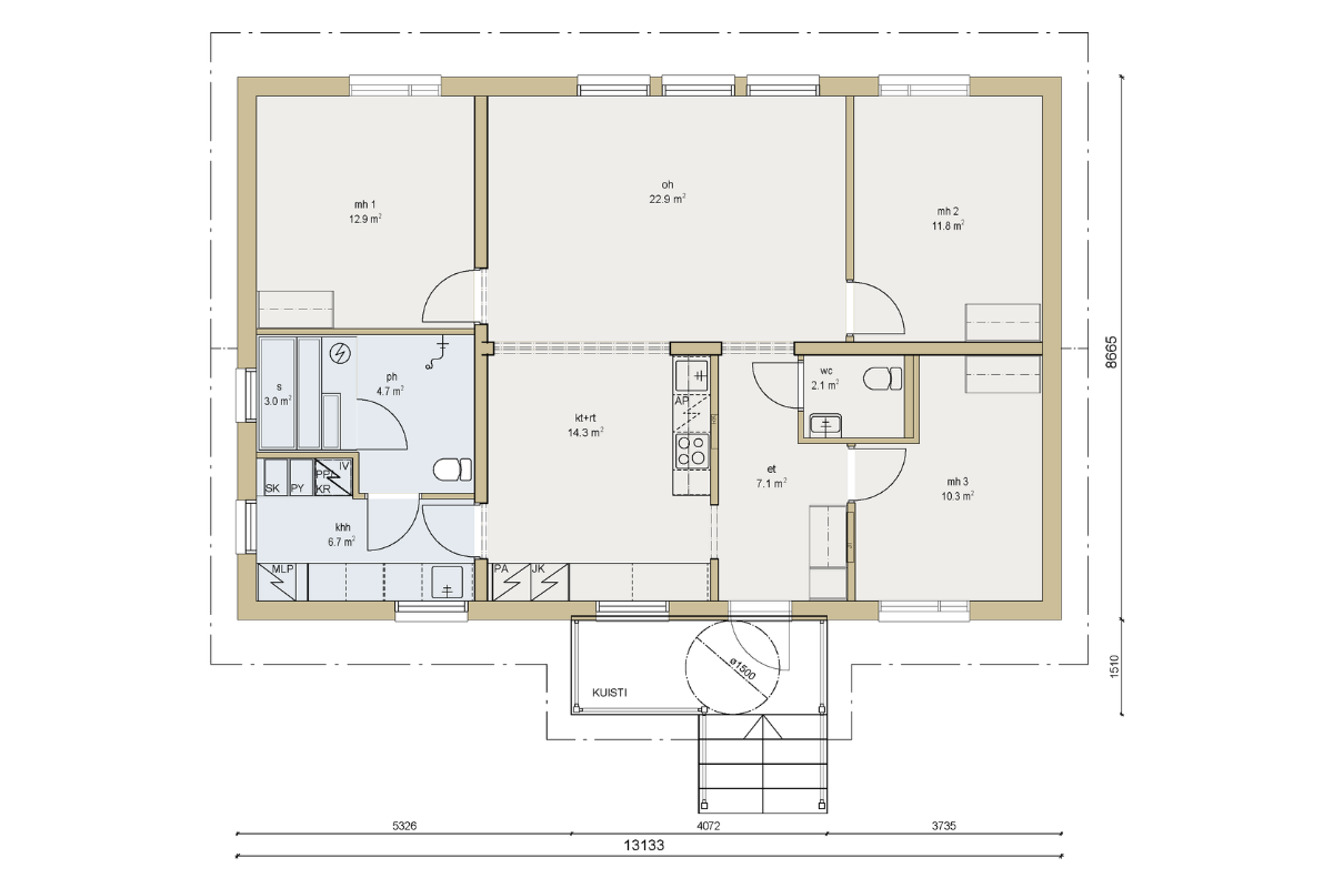 NopsaKoti Kielo - Pohjapiirros