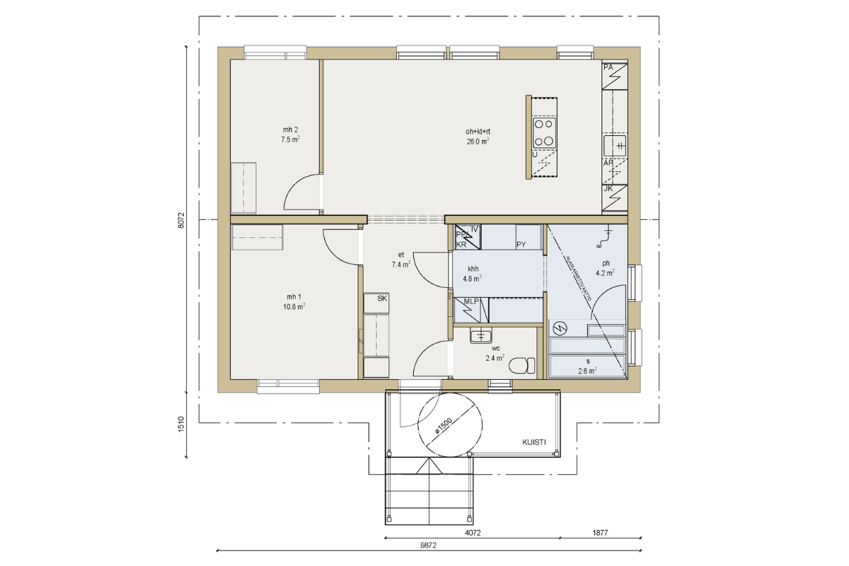 NopsaKoti Pioni - Pohjapiirros