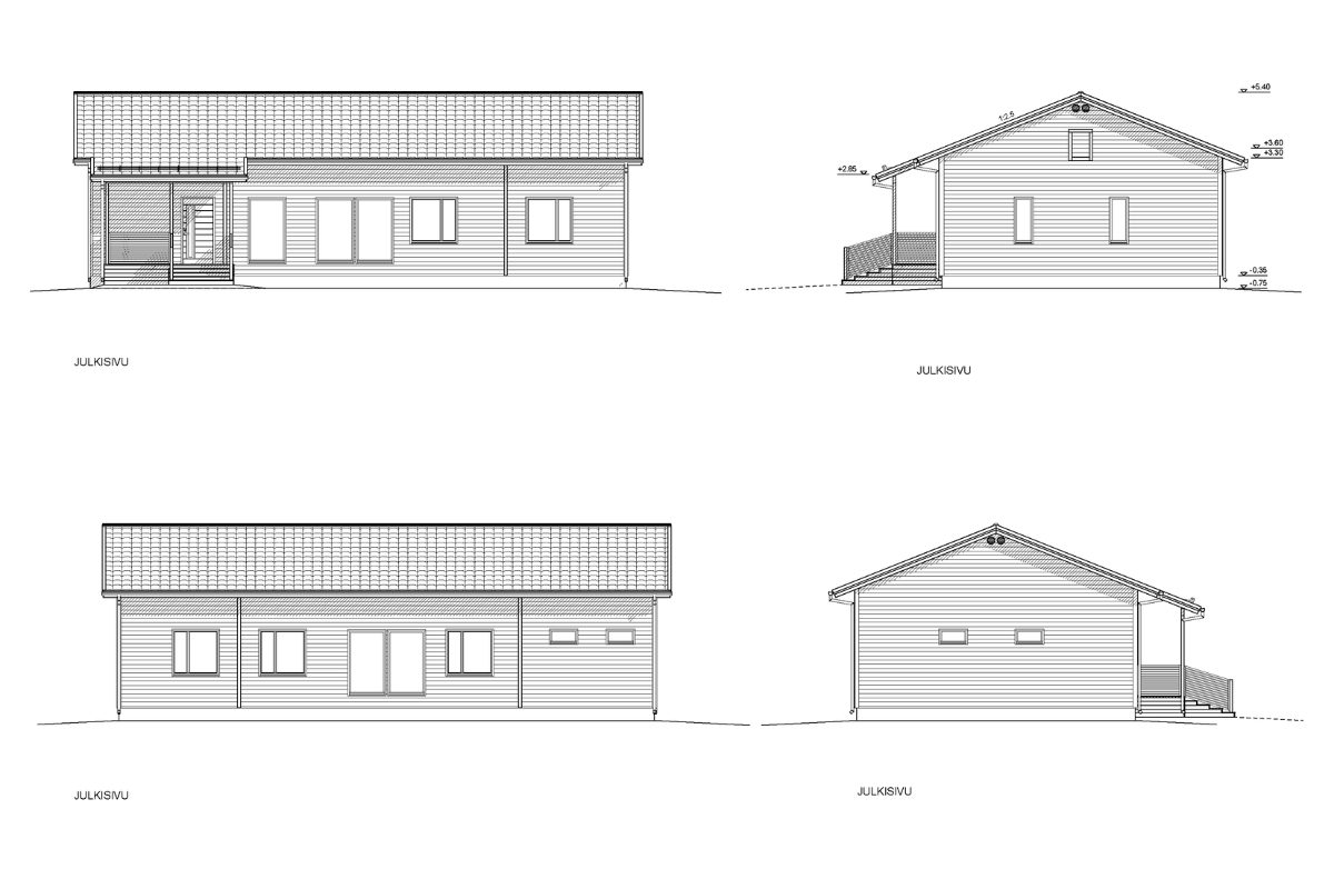 Syreeni 6h - Julkisivut