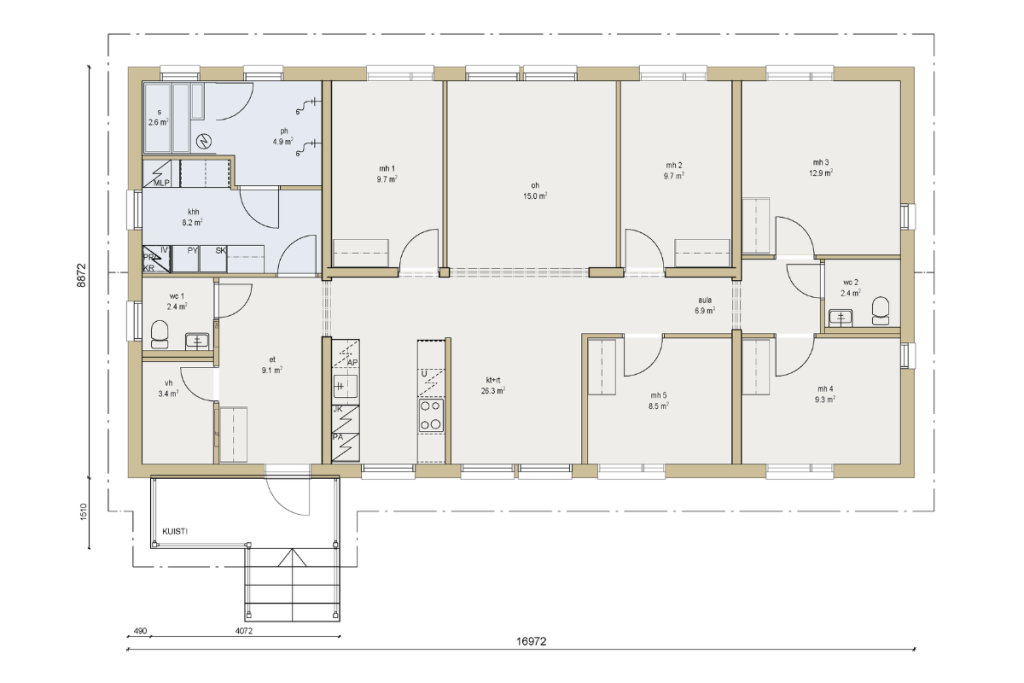 NopsaKoti Syreeni 6h - Pohjapiirros