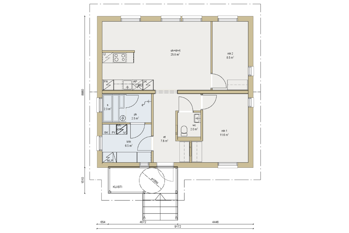 NopsaKoti Tuomi - Pohjapiirros