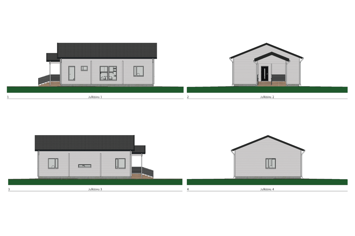 NopsaKoti Ruiskaunokki - Julkisivut B